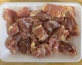 鶏もも肉と葱のわさびポン酢炒め作り方1写真