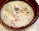 白みそ豆乳スープ*お好みの野菜とベーコン作り方5写真