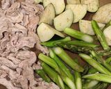 豚肉となすとアスパラの照りマヨ炒め作り方3写真