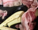 簡単 なす豚キムチ丼作り方1写真