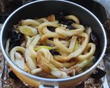 豚肉と棒湯葉と黒木耳の中華風炒めうどん作り方13写真