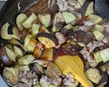 【豚こま肉となすのケチャップ炒め】作り方4写真