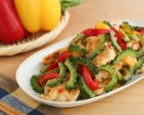 鶏むね肉とゴーヤのオイスター生姜炒め作り方9写真