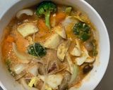 お一人様オム親子丼味根菜たっぷり野菜炒め作り方20写真