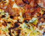 お好み焼き風キャベツ焼き②カリカリ豚を添えて作り方5写真