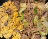 豚こまキャベツのふわ玉中華炒め作り方6写真