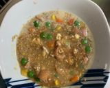 レンジ簡単クリーミーとんてき味炒飯弁当作り方5写真