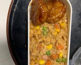 全てレンジ洋風梅オイ照り味炒飯弁当作り方15写真