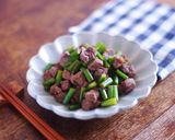 にんにくの芽と牛肉の焼肉のタレ和え作り方5写真