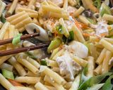 マカロニ&豆腐かさ増し和風出汁炒め作り方3写真