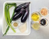 蒸し鶏となすの簡単ニラ割りぽん作り方1写真