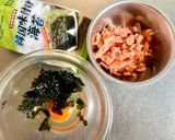 海苔たま☆彩り鮭そぼろ作り方1写真