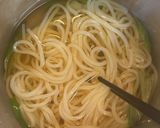 【材料3つ】葱と松山あげのうどん作り方2写真