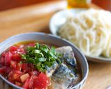 鯖缶トマトのイタリア風つけ素麺作り方6写真
