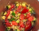 【鶏むね肉で】コロコロ夏野菜の中華風よだれ鶏作り方3写真