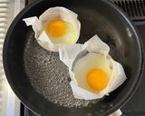 月見バーガーにピッタリサイズの目玉焼き🍳作り方6写真