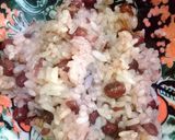 炊いたご飯に水煮小豆の後混ぜ赤飯作り方7写真