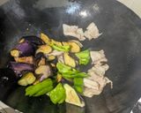 茄子ピーマンと豚バラの甘味噌炒め作り方6写真
