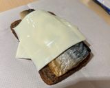 夜勤めし:コンビニ鯖塩焼きオープンサンド作り方6写真
