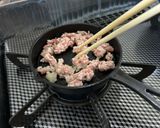 スキレットde簡単麻婆豆腐作り方1写真