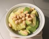 簡単★キャベツ大豆水煮アボカドのサラダ作り方1写真