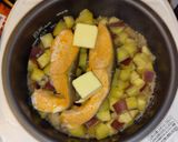 さつま芋と鮭と舞茸の炊き込みご飯作り方4写真