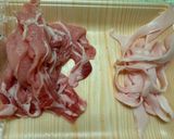 豚しゃぶ肉の大葉みょうが巻き作り方1写真