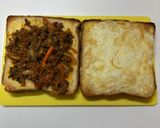 【活用朝食】ミートとチーズのホットサンド作り方2写真