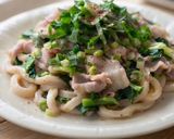 旨塩レモン小松菜うどん♪昼食&夕食♪あと1品作り方2写真