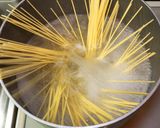 鯖缶とマッシュルームのトマトソースパスタ作り方8写真