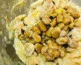 米粉のお好み焼き●豚玉もやし納豆作り方1写真