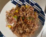 レンジ簡単梅油淋鶏味オムライス弁当作り方4写真