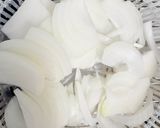 豚こまと玉ねぎのチーズバター焼き作り方1写真