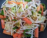 簡単夕飯！野菜たっぷりキャベツ豚バラ野菜炒め主菜作り方8写真