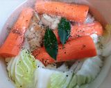 冬今日の夕飯！豚バラ白菜人参のポトフ主菜作り方7写真