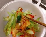 マグロとチンゲン菜キムチ和え作り方6写真