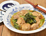 豚こまだんごと小松菜の煮浸し作り方6写真