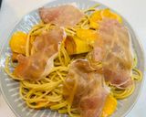 いしり醤油&柿と生ハムチーズバターパスタ作り方9写真