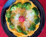 アートな卵焼き(ブロッコリー花作り方10写真
