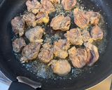 若鶏ハツのガーリックバター炒め作り方4写真