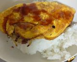 コンビーフと玉葱のオムレツ丼作り方8写真