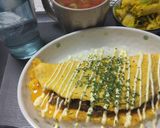 ごはんにオムレツをのせて作り方5写真