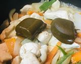 鶏肉と緑黄野菜カレーの玉かけごはん丼作り方3写真