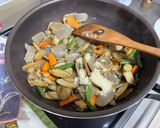ごぼう、蒟蒻、ミンチの炒め煮作り方7写真
