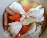 時短簡単夕飯！小松菜入り中華風ポトフスープ作り方8写真