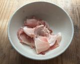 m麺つゆで簡単！厚揚げと豚肉の卵とじ作り方1写真