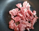 簡単夕飯主菜小松菜茸と豚こまバター醬油炒め肉料理作り方4写真