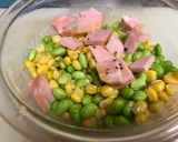 剥き枝豆とコーンのサラダ作り方1写真
