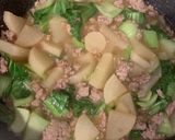 ちんげん菜と大根のそぼろ煮作り方4写真