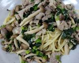味噌漬け豚肉ののアーリオオーリオパスタ作り方6写真